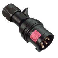 Industrial Plug 16A (3P+N+E) IP44 black