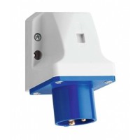Industrial Plug wall-mounted inlet, IP44, 32A, 3-pole, 230V, 