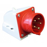 Industrial Plug wall-mounted inlet, IP44, 16A, 5-pole, 230V, 