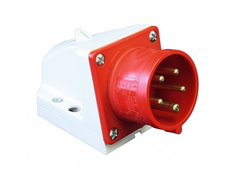 Industrial Plug wall-mounted inlet, IP44, 32A, 5-pole, 230V