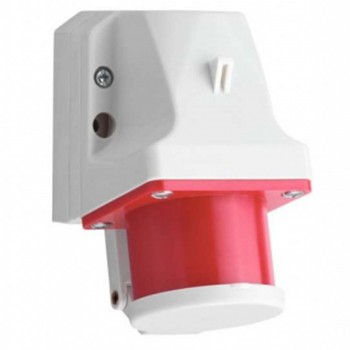 Industrial Plug wall-mounted inlet, IP44, 32A, 3-pole, 230V