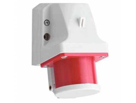 Industrial Plug wall-mounted inlet, IP44, 16A, 4-pole, 230V