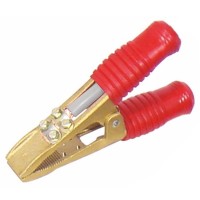 Battery clamp Brass 20 red