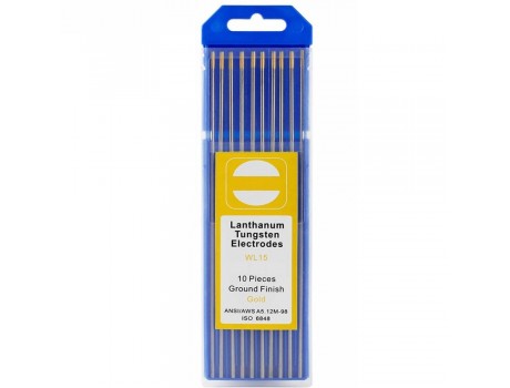 Tungsten electrode WL15, 2.4X175 Gold AC/DC (10psc.)