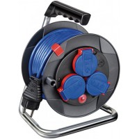 Garant Kompakt IP44 cable reel/ cable reel with 3 sockets (15m cable in blue, special plastic, short-term outdoor use AT-N05V3V3-F