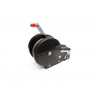 Hand crank winch with cover DWK 35 VC, rope, 1588kg Dragon Winch