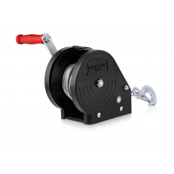 Hand crank winch with cover DWK 25 C, rope, 1133kg Dragon Winch