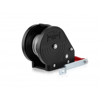 Hand crank winch with cover DWK 25 C, rope, 1133kg Dragon Winch
