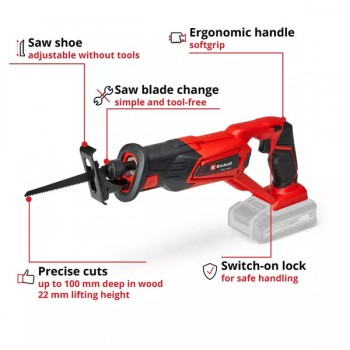 Аккумуляторная сабельная пила TE-AP 18/22 Li-Solo 18V Einhell