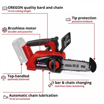 Top-handled Cordless Chain Saw FORTEXXA 18/20 TH 18V Einhell