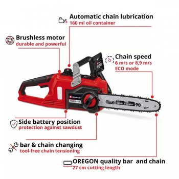 Аккумуляторная цепная пила FORTEXXA 18/30 18V Einhell