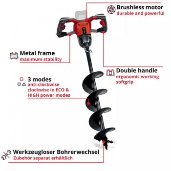 Аккумуляторный земляной бур GP-EA 18/150 Li BL-Solo 18V Einhell