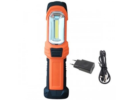 Рабочий аккумуляторный фонарик COB (3W) + LED 1W, 280lm, 3.7V, 2000mAh