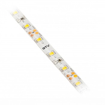 LED Flash tape 2835, 600 LED warm white, 60W, waterproof 10mm, roll 5m, 12V (2 cabels)