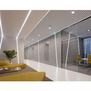 Profile GLAX LED linear for 3m GK panels + technical cover, non-anodized