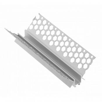 Алюминиевый профиль LED GLAX угловой, внутренний для гипсокартонных плит, 3м, неанодированный