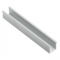 GLAX Mini attached aluminium LED profile, high 14mm, silver 2 m