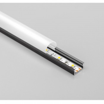 Алюминиевый профиль для LED ленты, GLAX MINI накладной, 2 м, черный мат