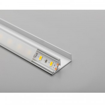 Алюминиевый профиль для LED ленты, GLAX Торцевой, односторонний, длина 3м (толщина панели 18мм), серебристый