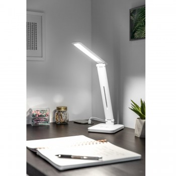 Светодиодная настольная лампa IZUKA LED, 6W, 400lm, AC220-240V, 50/60Hz, CCT, индукционная зарядка, белая