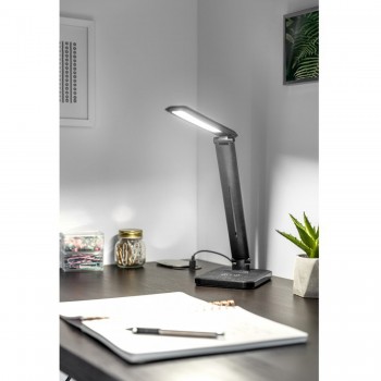 LED galda lampa IZUKA LED, 6W, 400lm, AC220-240V, 50/60Hz, CCT, bezvadu uzlāde, melna