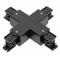 Соеденитель Х для шинопровода 3-фазового X-RAIL, 166x166mm, черный