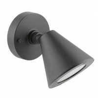 Garden fixture LUSTINO-D , GU10, MAX.20W, IP44, AC220-240V, 50-60Hz, bottom wall lamp, graphite