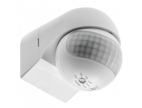 Kustības sensors CR-13, Balts, 800W, 12m, IP44, 180° GTV