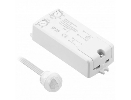 Kustības sensors CR-18, Balts, 800W, 8m, IP20, 360° GTV