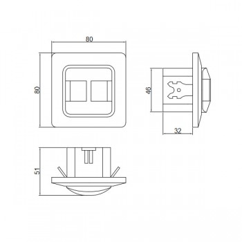 Kustības sensors CR-16, Balts, 500W, 9m, IP20, 190° GTV