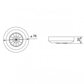 Motion detector CR-8, White, 400W, 8m, IP20, 360° GTV