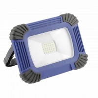 LED floodlight with rechargeable battery ONYX 10W,800lm,AC220-240V,50/60 Hz,PF>0,5,RA>80,IP54,120°,6400K,blue