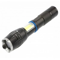 Светодиодный фонарик на батарейке 1xAAA, 8W, 800lm, 6400K, 500m, IP44, черный