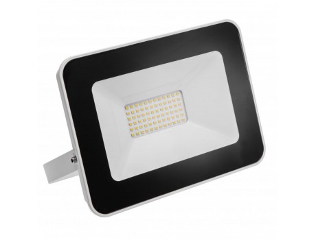 LED floodlight iLUX 10W, 800lm AC220-240V, 50/60 Hz, PF>0,5, RA>80, IP65, 120°, 6400K, white housing