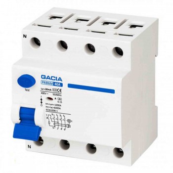 Residual Current Circuit Breaker 4P 63A 30mA (Type A)
