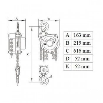 Chain block 5t (3m) TOHO