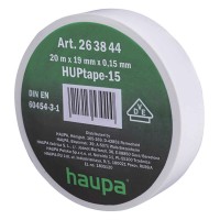 Insulation tape white 0.15 mm x 19 mm x 20m HAUPA