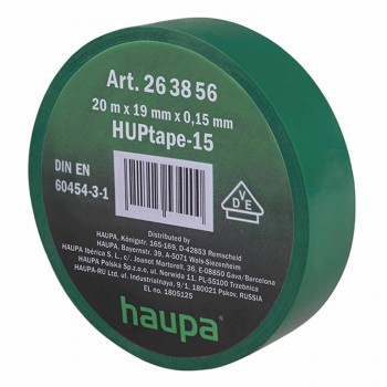 Insulation tape green 0.15 mm x 19 mm x 20m HAUPA