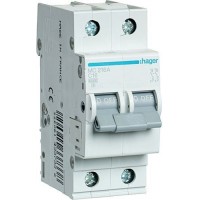 Miniature Circuit Breaker 6kA C 50.0A 2P Hager