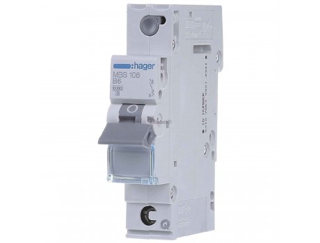 Miniature Circuit Breaker 6kA B 63A 1P Quick Connect Hager