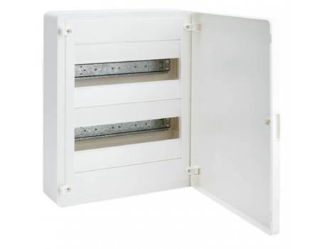 Surface mounting cabinet, white door 2x12 modules IP30 Golf Hager