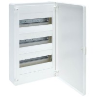 Surface mounting cabinet, white door 3x12 modules IP30 Golf Hager