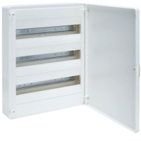Surface mounting cabinet, white door 3x18 modules IP30 Golf Hager