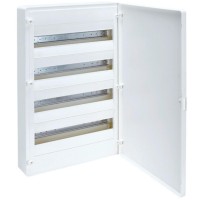 Surface mounting cabinet, white door 4x18 modules IP30 Golf Hager