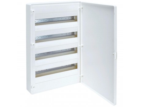 Surface mounting cabinet, white door 4x18 modules IP30 Golf Hager