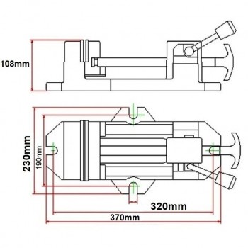 Ātrās iespīlēšanas skrūvspīles galda urbjmašīnām 160mm