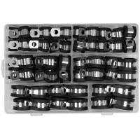 Press on clamps with rubber set 6-19mm (52pcs) YATO