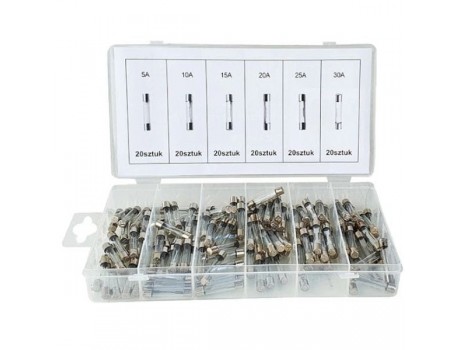 Glass fuse set 5-30A (120pcs) Kraft&Dele