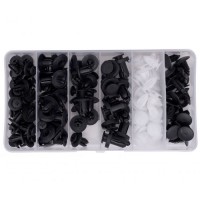 Plastic Push-Type clip universal set (100pcs) Kraft&Dele