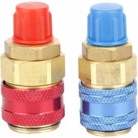 AC R134A quick coupler (copper) 1/4'' male port high/low (2pcs) MHRTools